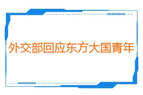 外交部回应东方大国青年数学家获得菲尔兹奖
